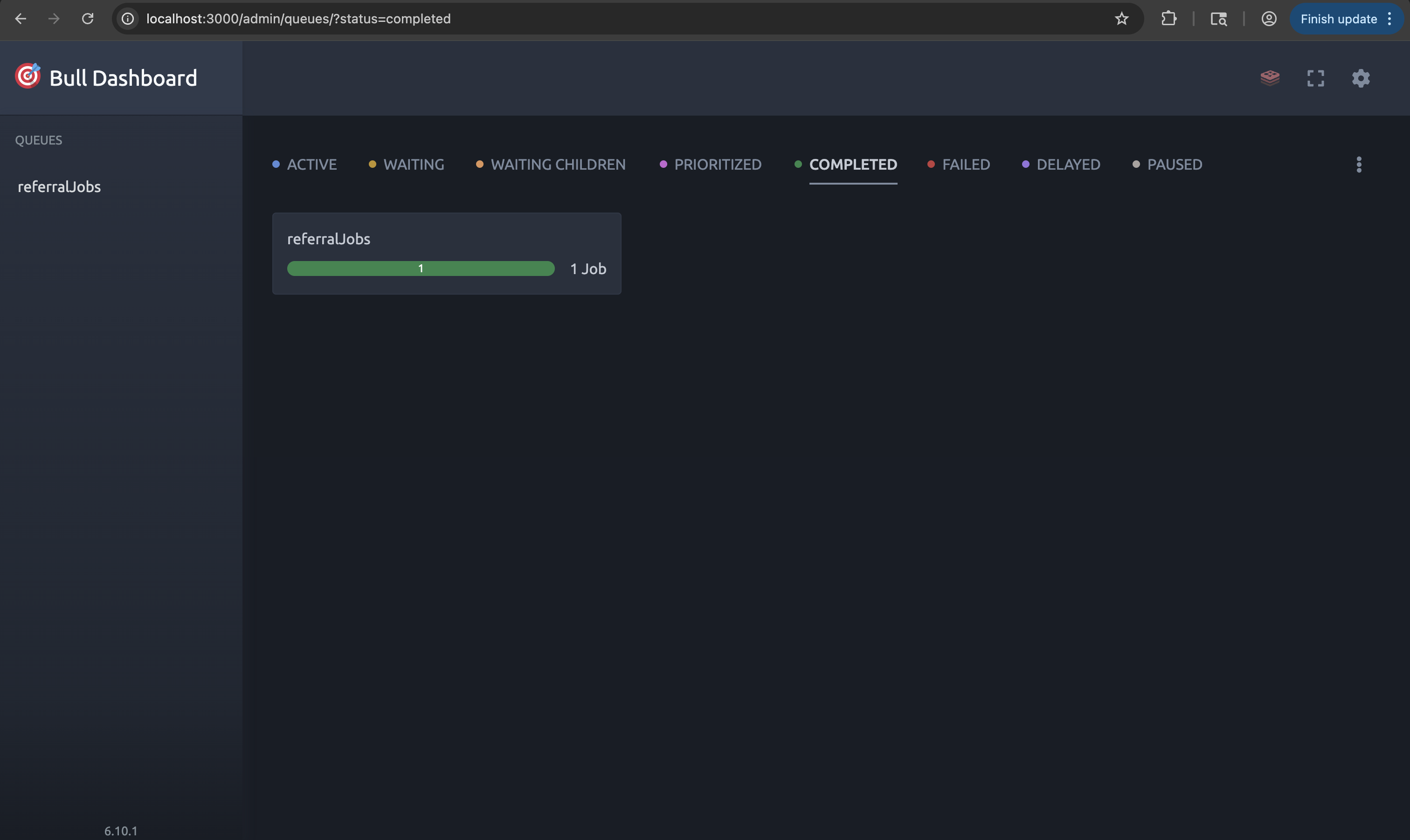 Bull Board dashboard